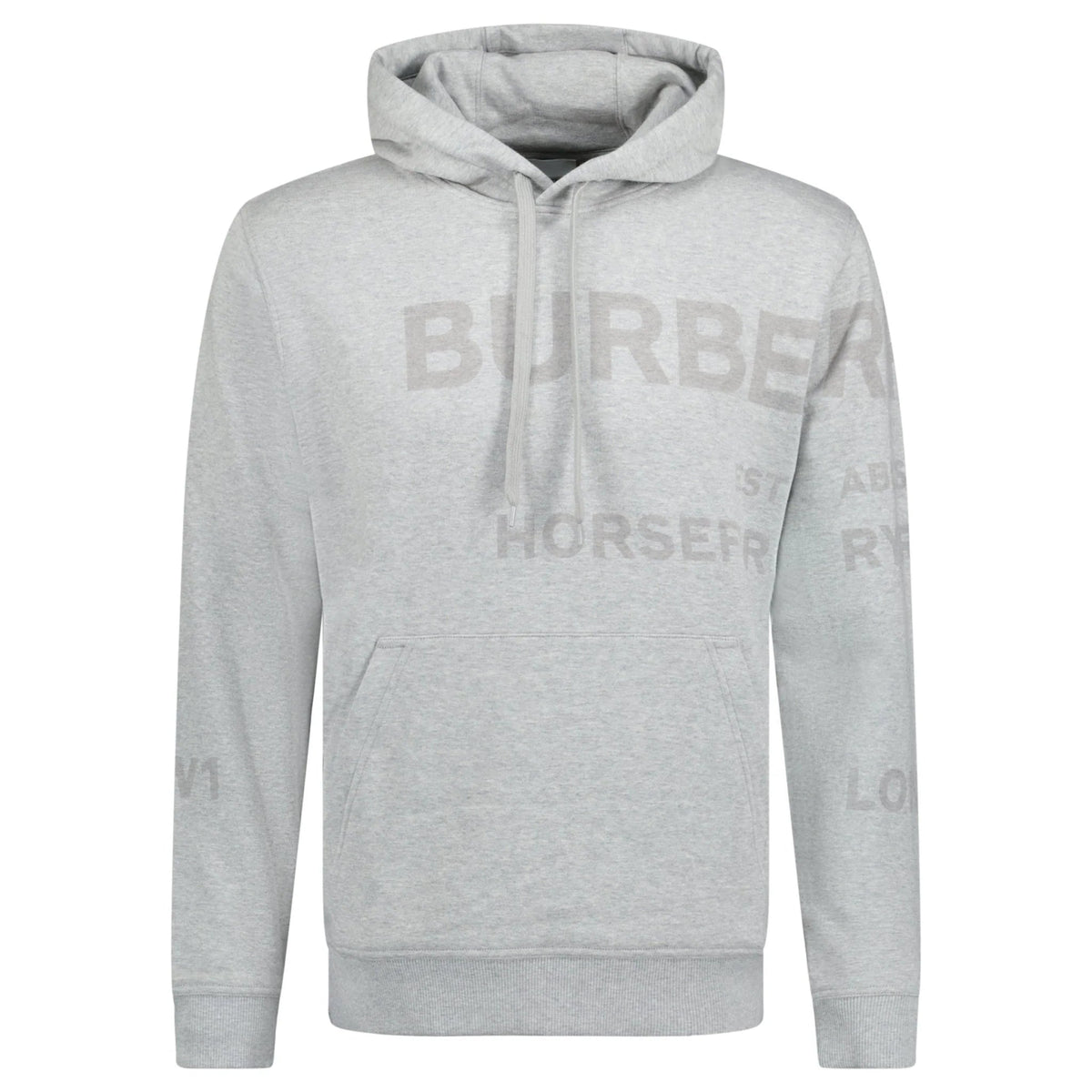 Cotton Hoodie Mens Grey Burberry Hoodie Burberry Horseferry Hoodie