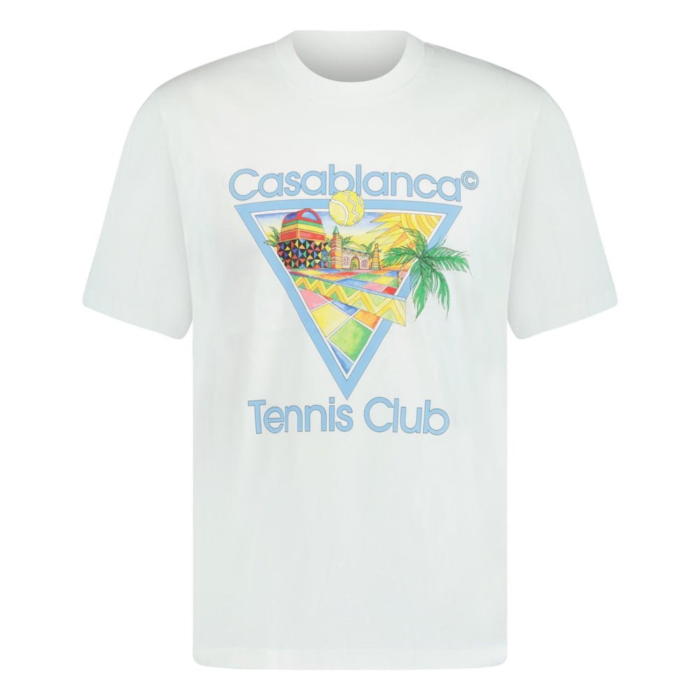 Casablanca Blue 'Tennis Club' T-Shirt White - chancefashionco