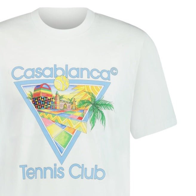 Casablanca Blue 'Tennis Club' T-Shirt White - chancefashionco