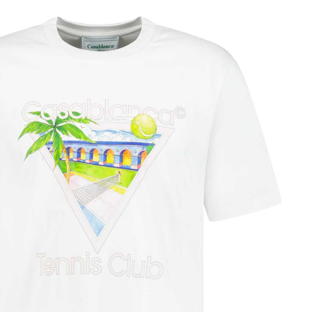 Casablanca Pink 'Tennis Club' T-Shirt White - chancefashionco