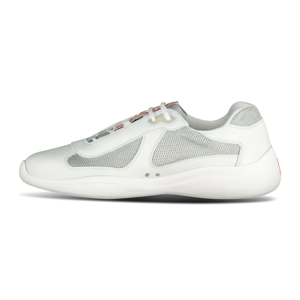 Prada Americas Cup Sneakers White & Grey Mesh - chancefashionco