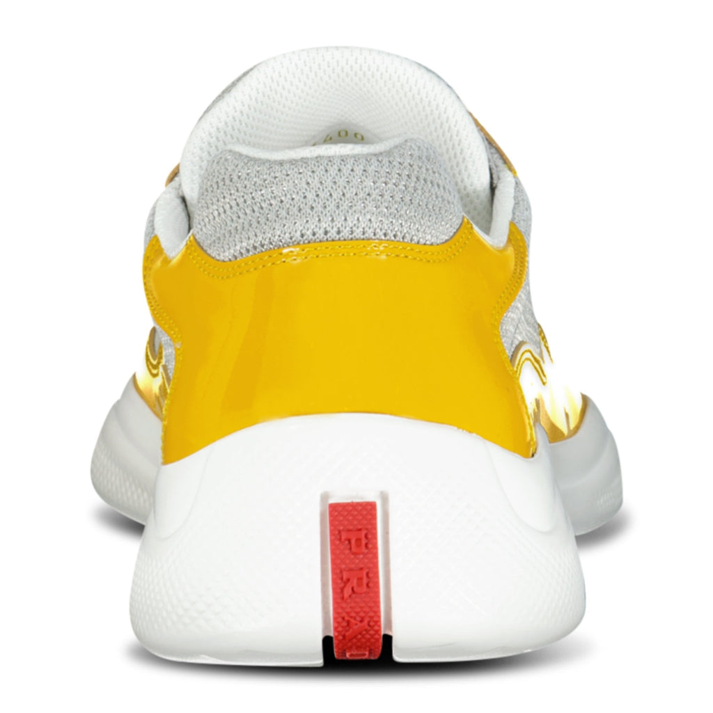Prada Americas Cup Sneakers Yellow & Grey Mesh - chancefashionco
