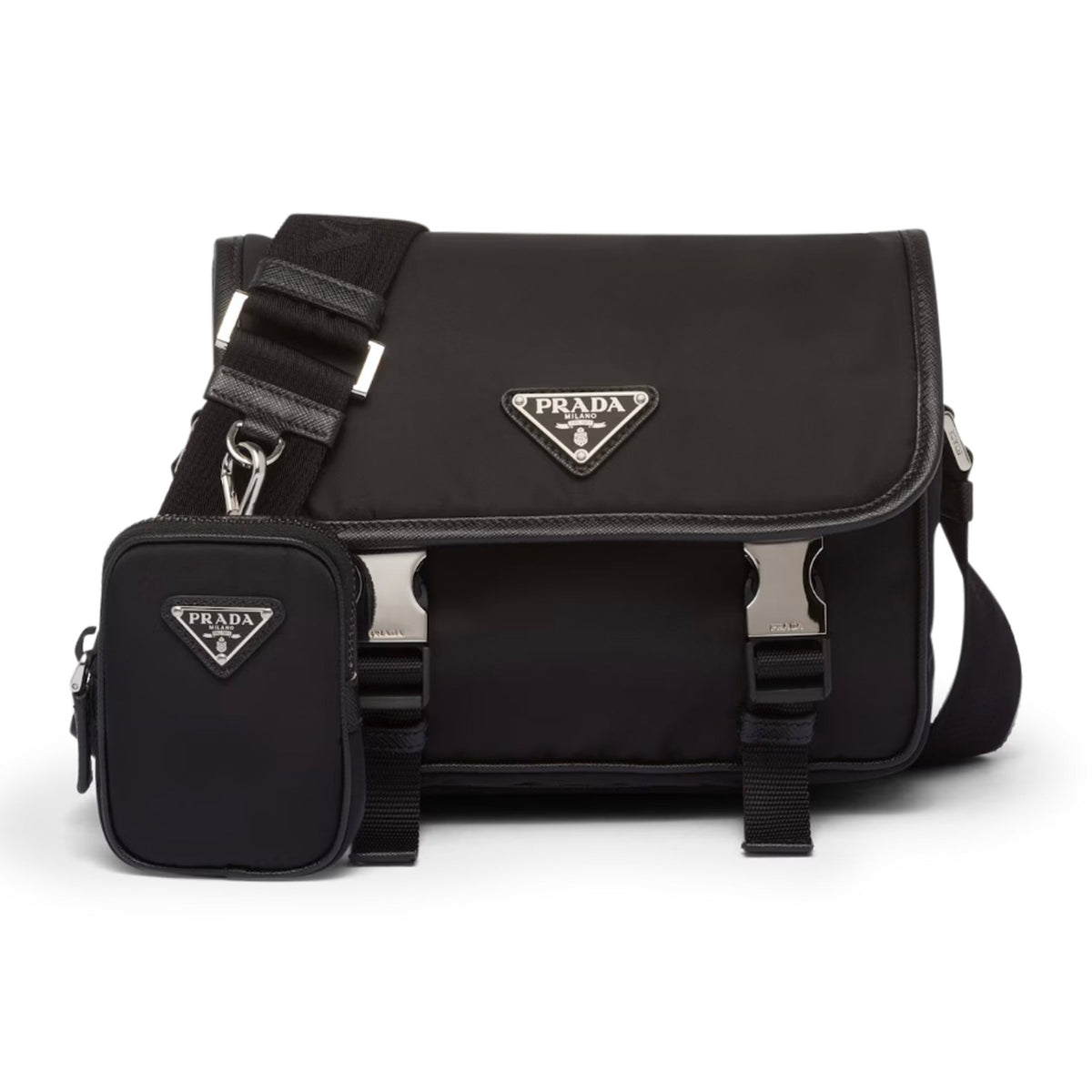 Prada Re Nylon Leather Shoulder Bag