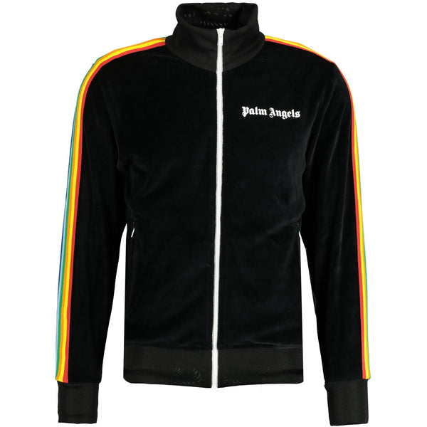 PALM ANGELS CHENILLE RAINBOW TRACK JACKET - BLACK – SGN CLOTHING