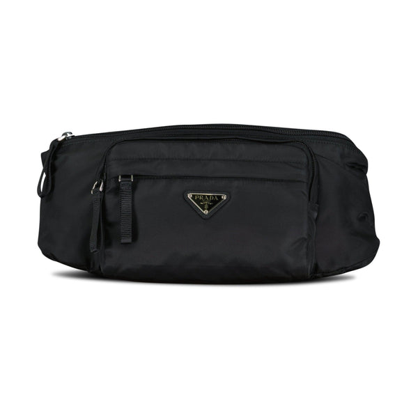 Prada black logo discount crossbody belt bag