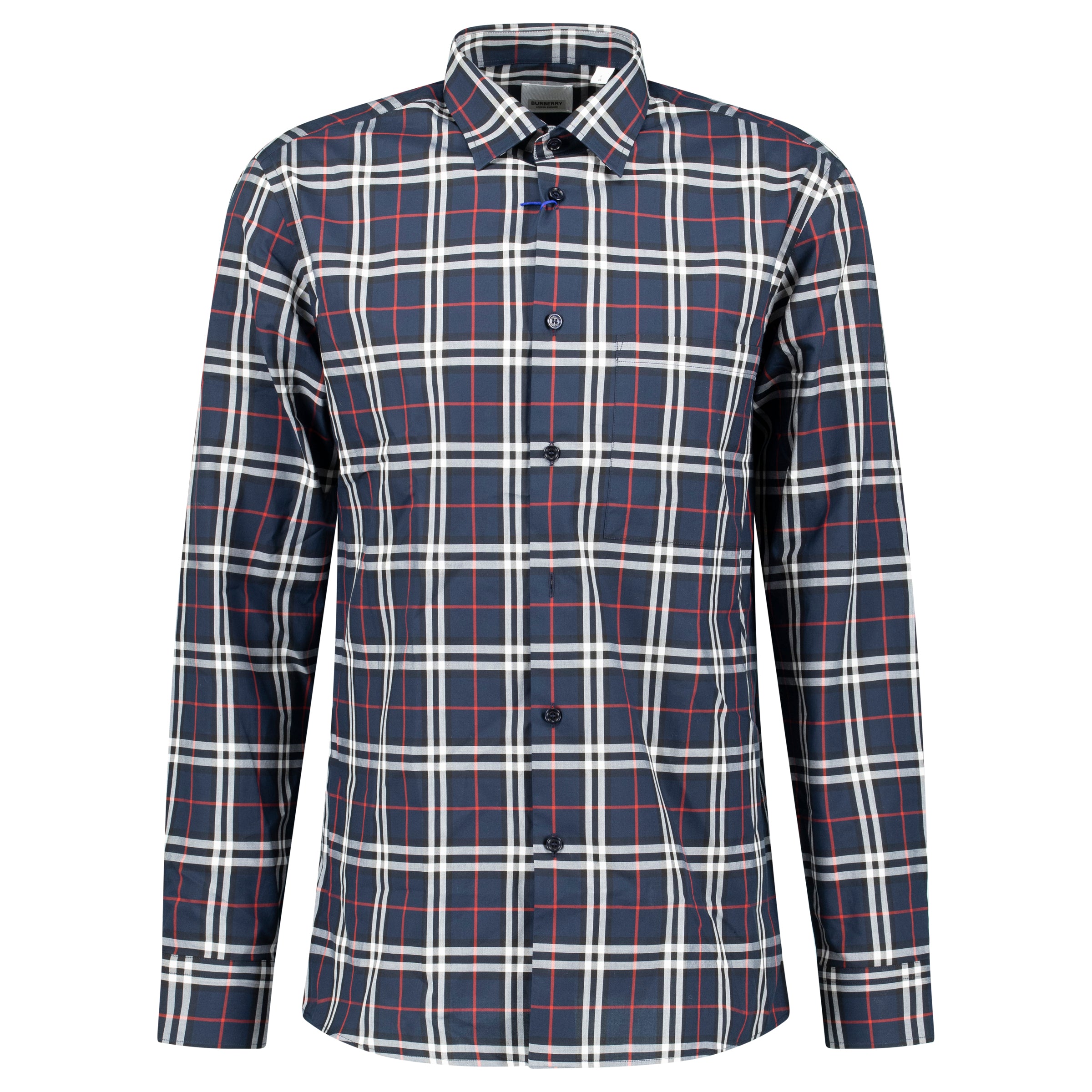 Burberry 'Simson' Check Shirt Navy Blue - Main Image