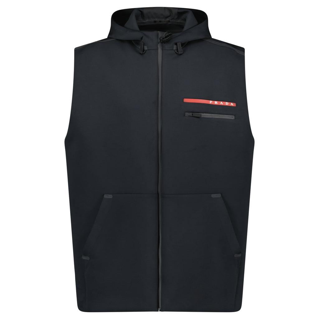Prada Linea Rossa Technical Gilet Black - chancefashionco
