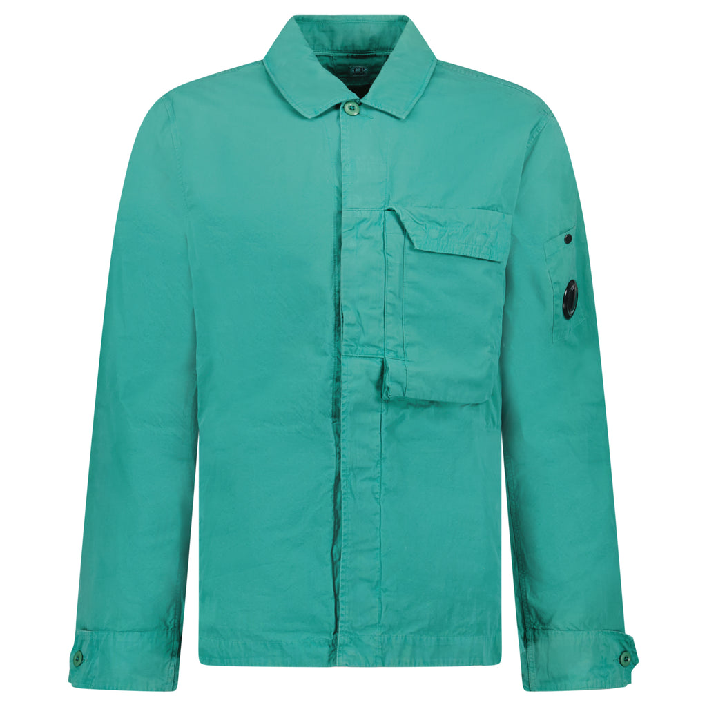 CP Company Popeline Lens Overshirt Teal - chancefashionco