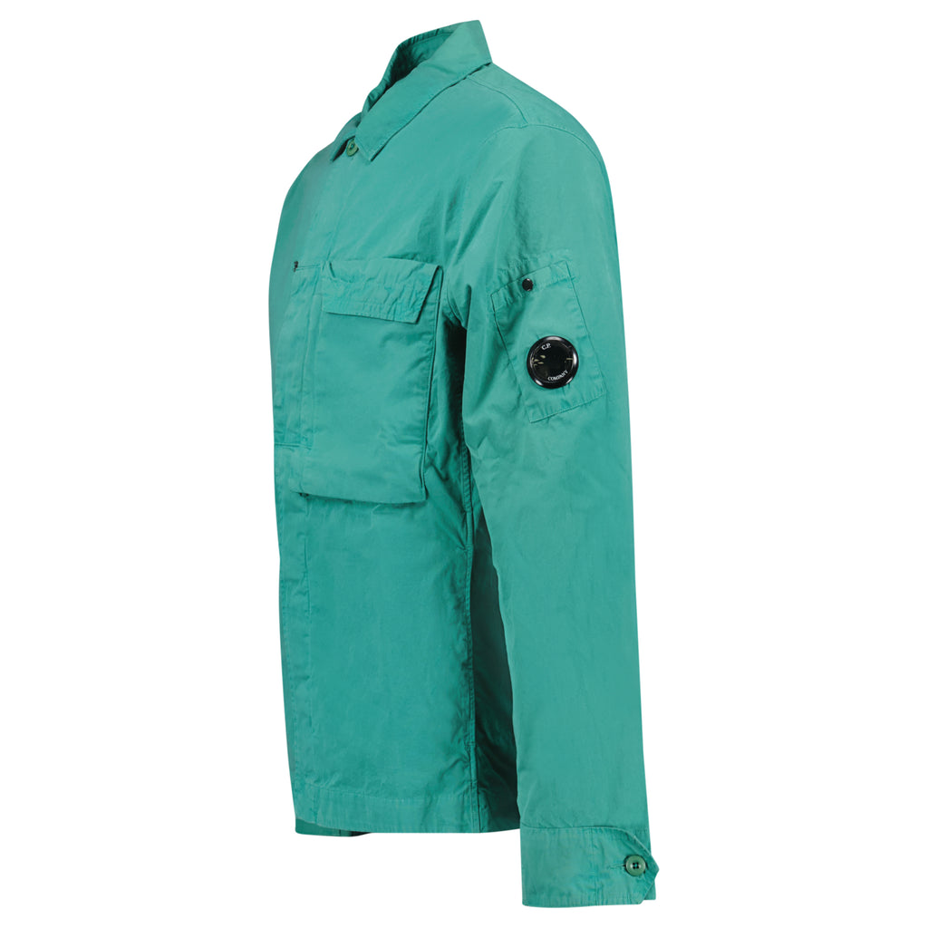 CP Company Popeline Lens Overshirt Teal - chancefashionco
