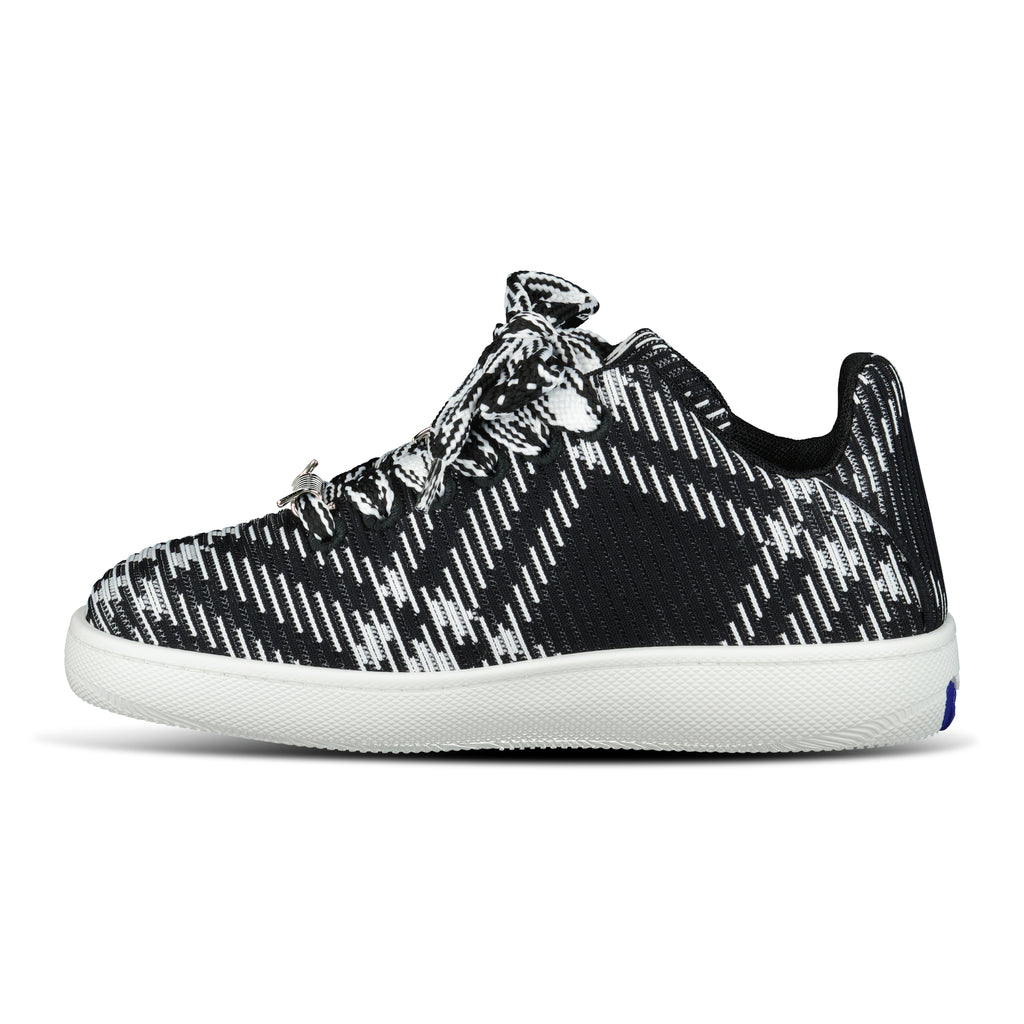Burberry Box Knit Check Sneakers Black & White - chancefashionco
