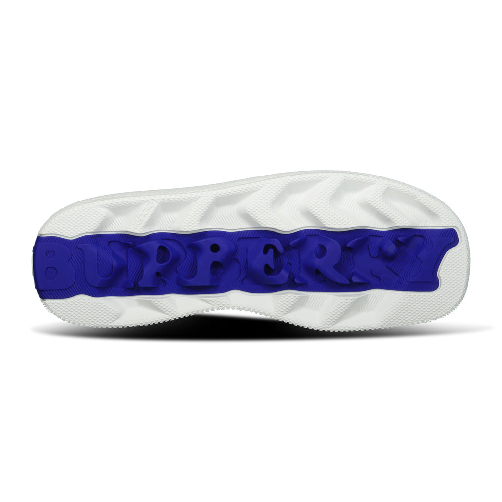 Burberry Box Knit Check Sneakers Blue & White - chancefashionco