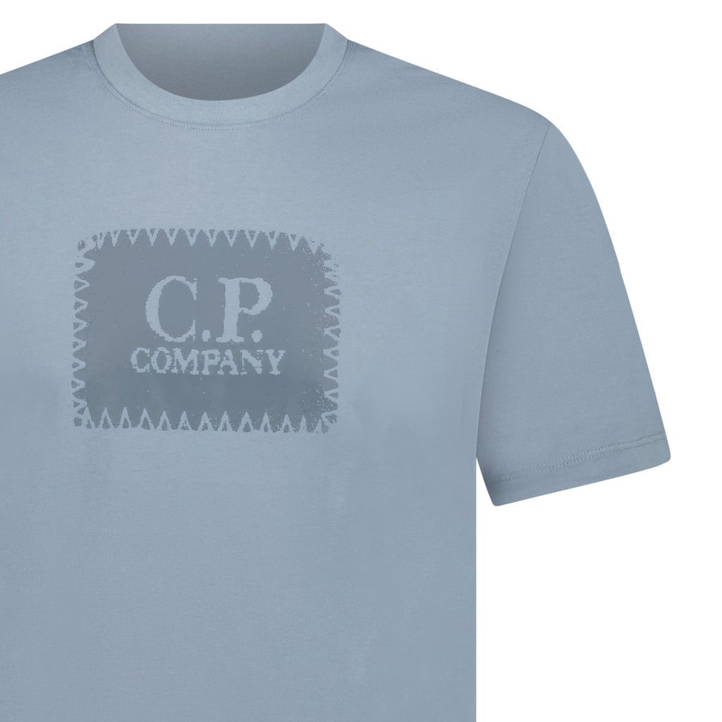 CP Company Stitch Print T-Shirt Blue - chancefashionco
