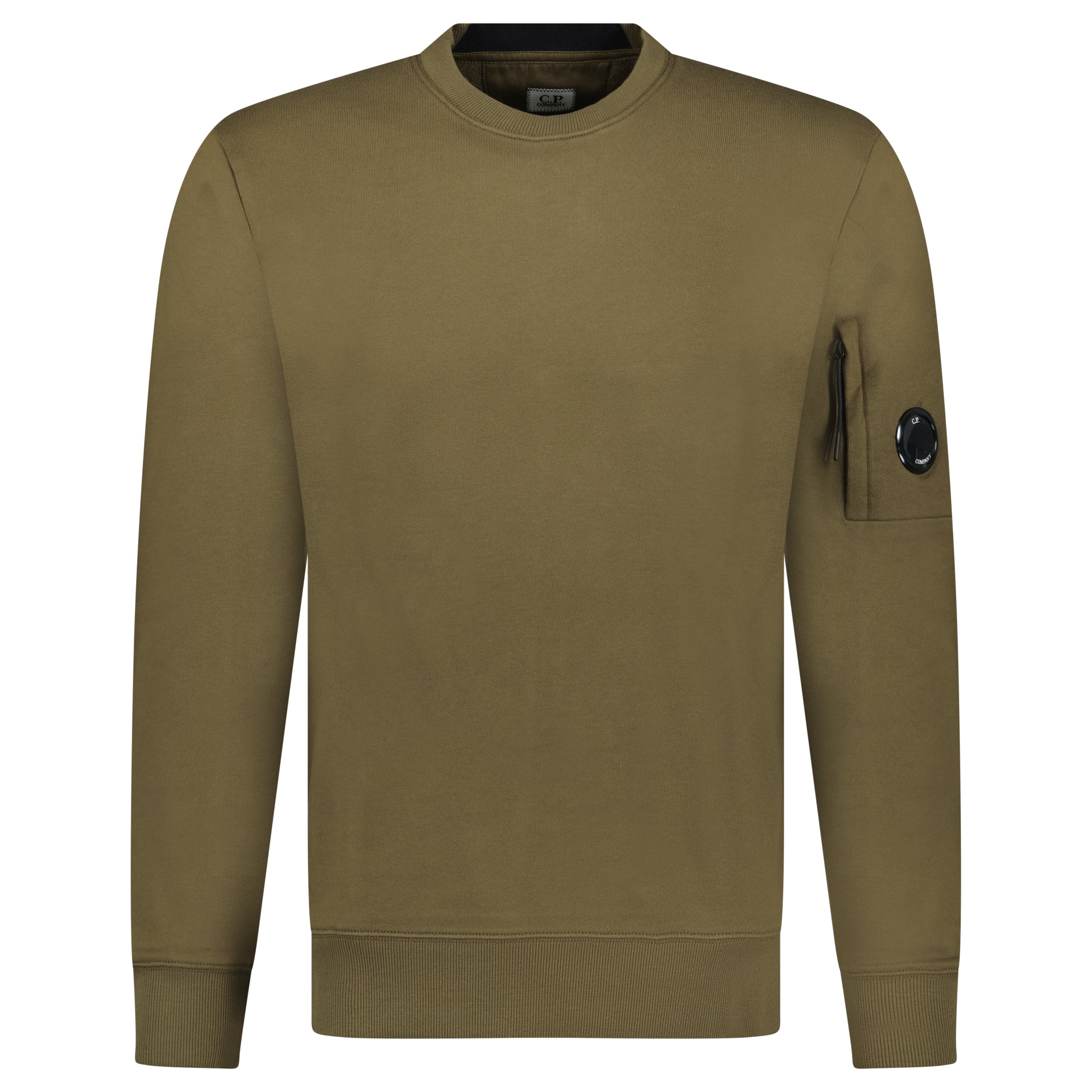 Color variation of CP Company Diagonal Raised Lens Sweatshirt Khaki