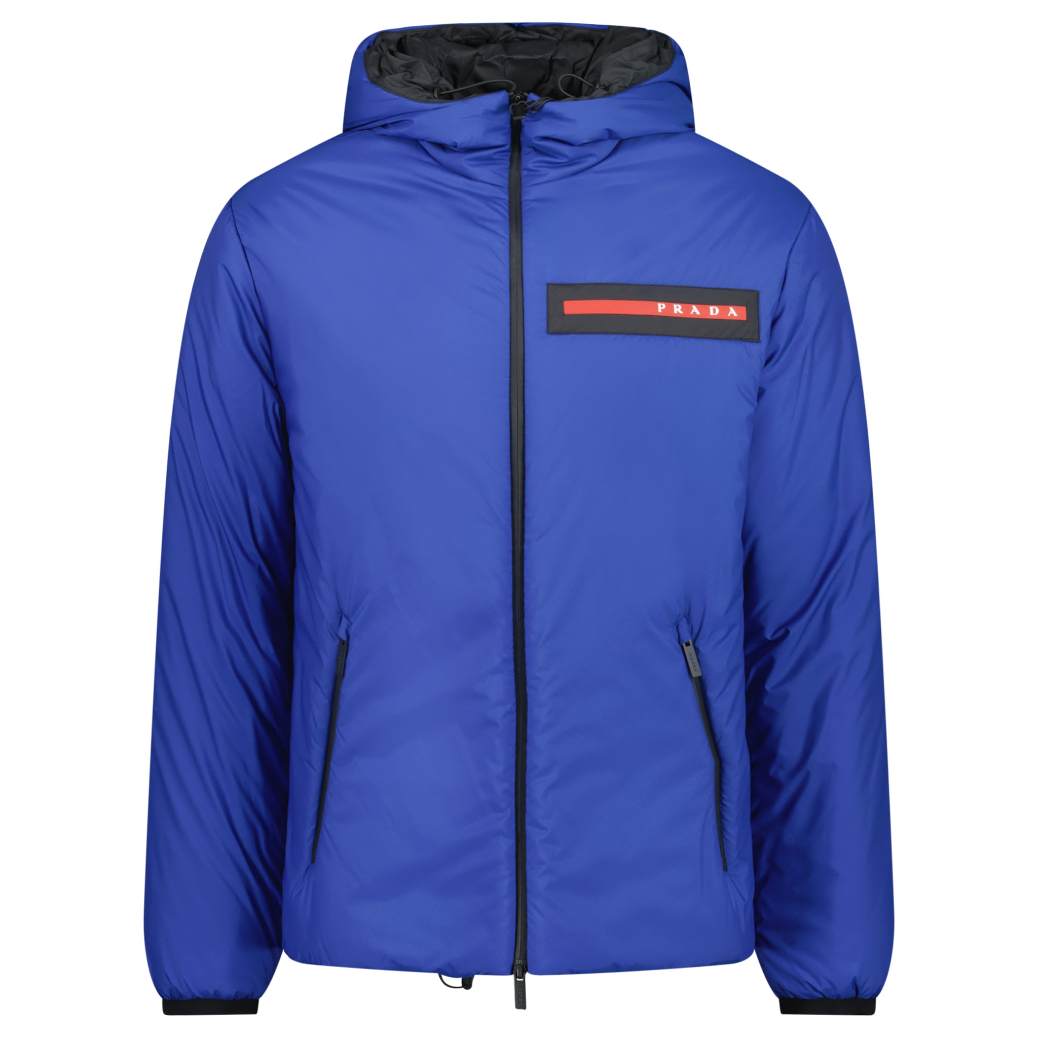 PRADA ネイビー フード付きジャケット Prada Technical Nylon Padded Jacket Dark Blue– chancefashionco