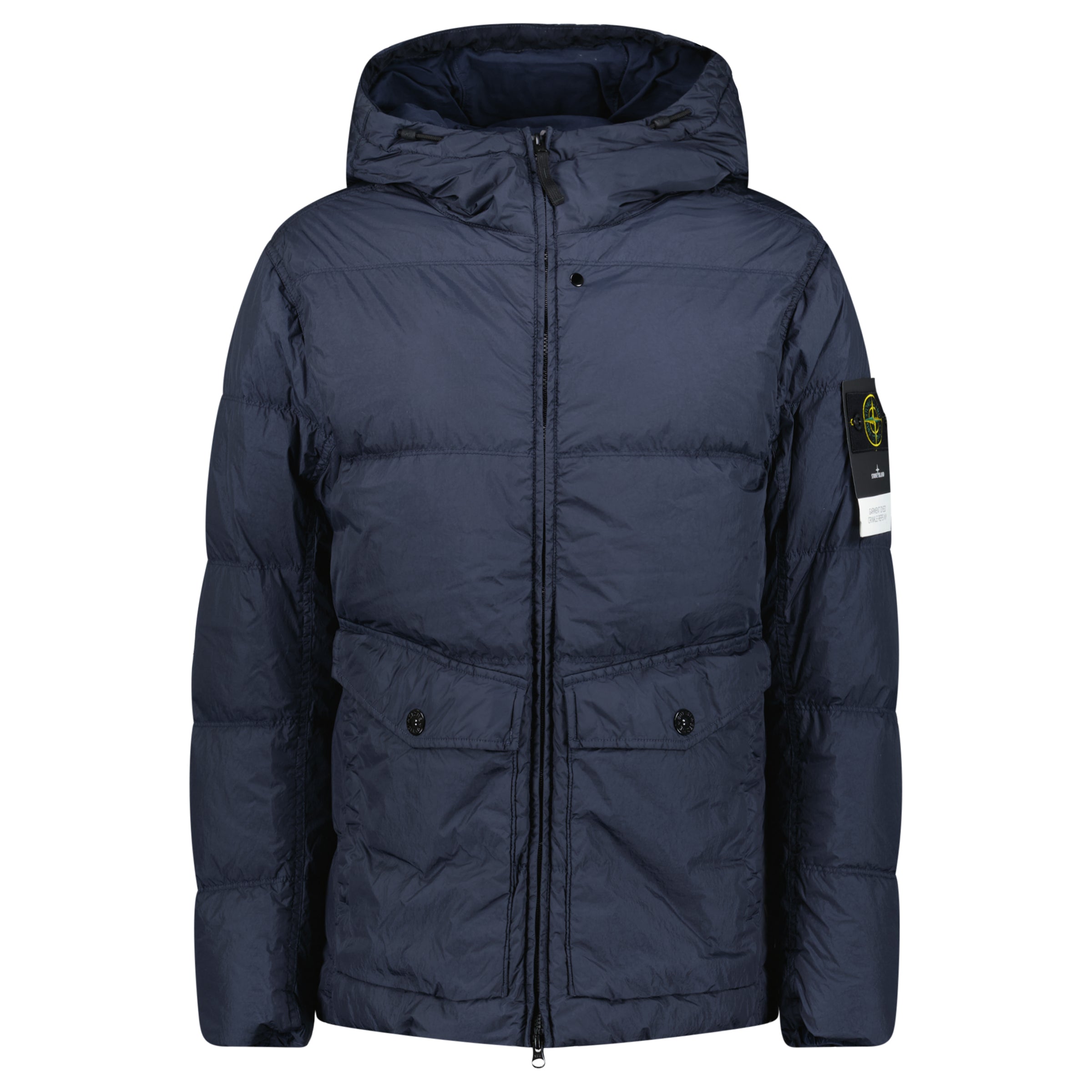 Stone Island Crinkle Reps NY Down Jacket Navy chancefashionco
