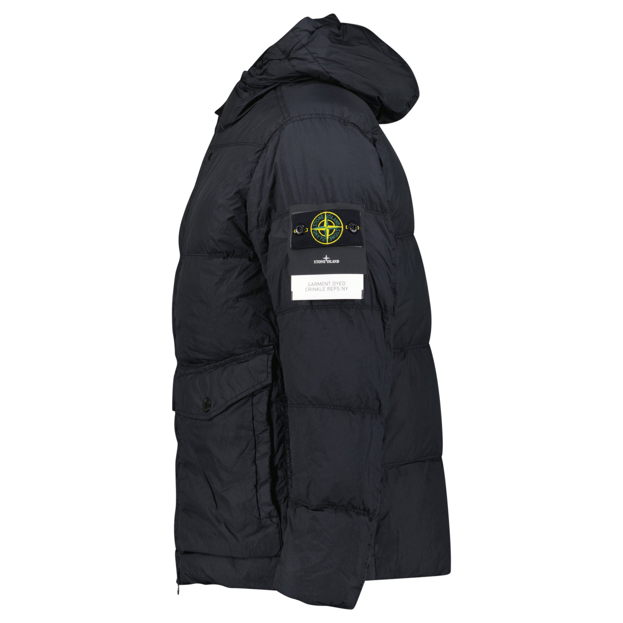 Stone Island Crinkle Reps NY Down Jacket Black | chancefashionco