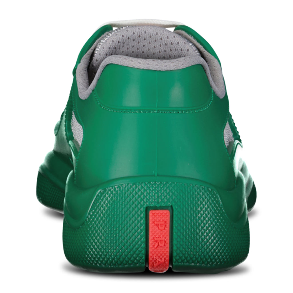 Prada Americas Cup Sneakers Soft Rubber Green & Grey Mesh - chancefashionco
