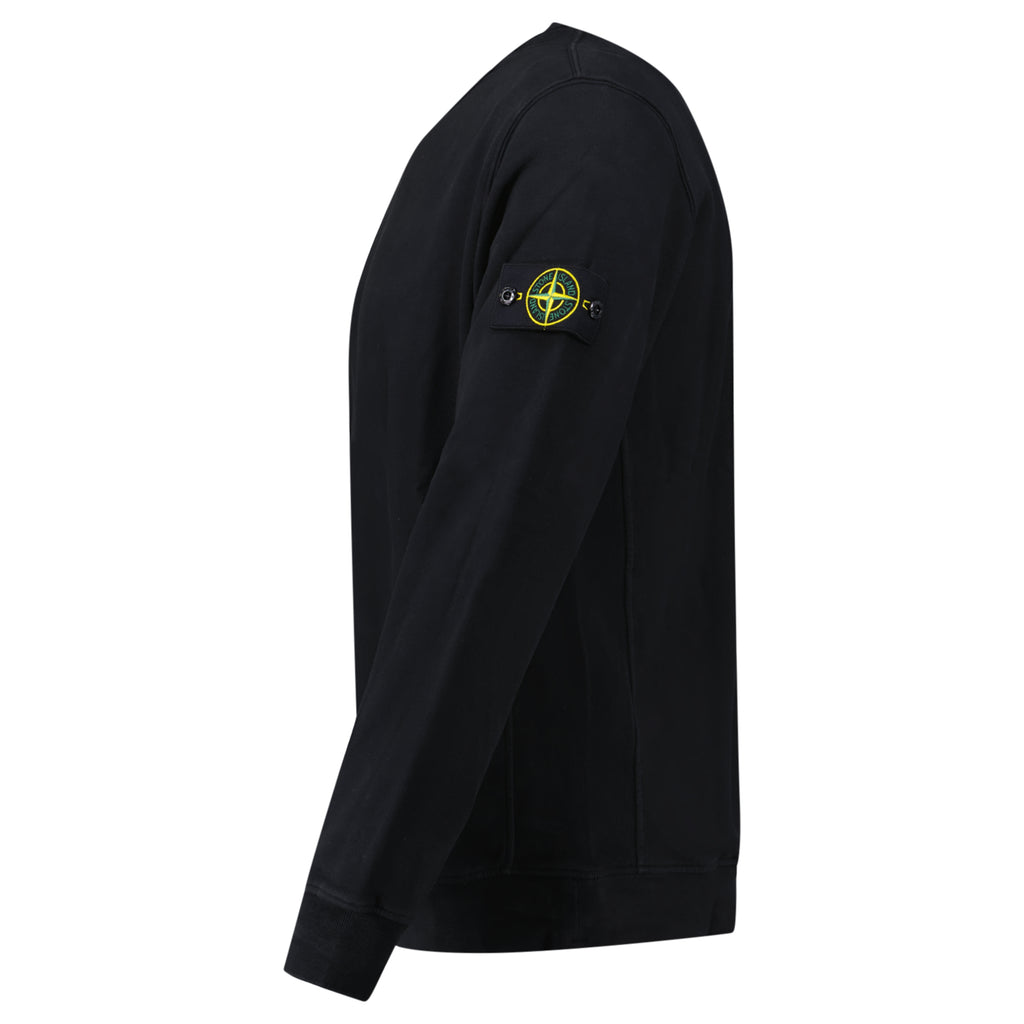 Stone Island Brushed Organic Cotton Sweatshirt Black - chancefashionco