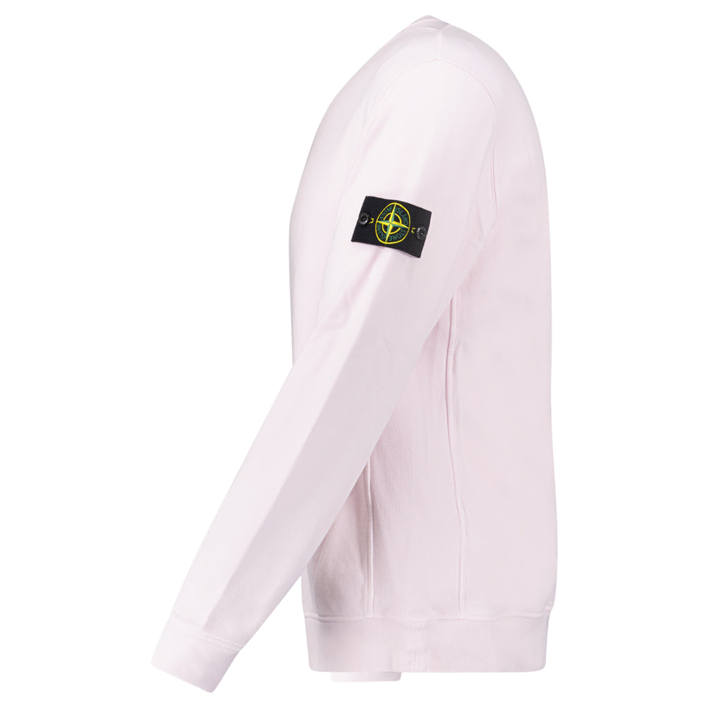 Stone Island Brushed Organic Cotton Sweatshirt Pink - chancefashionco