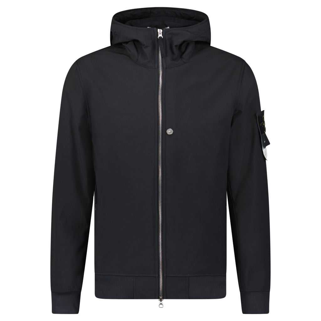 Stone Island Soft Shell-R E.Dye Technology Jacket Black