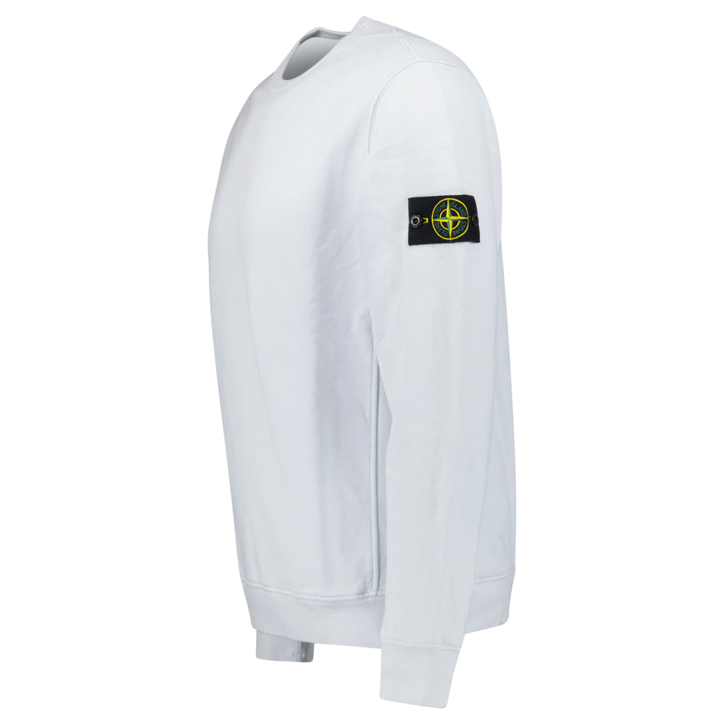 Stone Island Brushed Organic Cotton Sweatshirt Sky Blue - chancefashionco