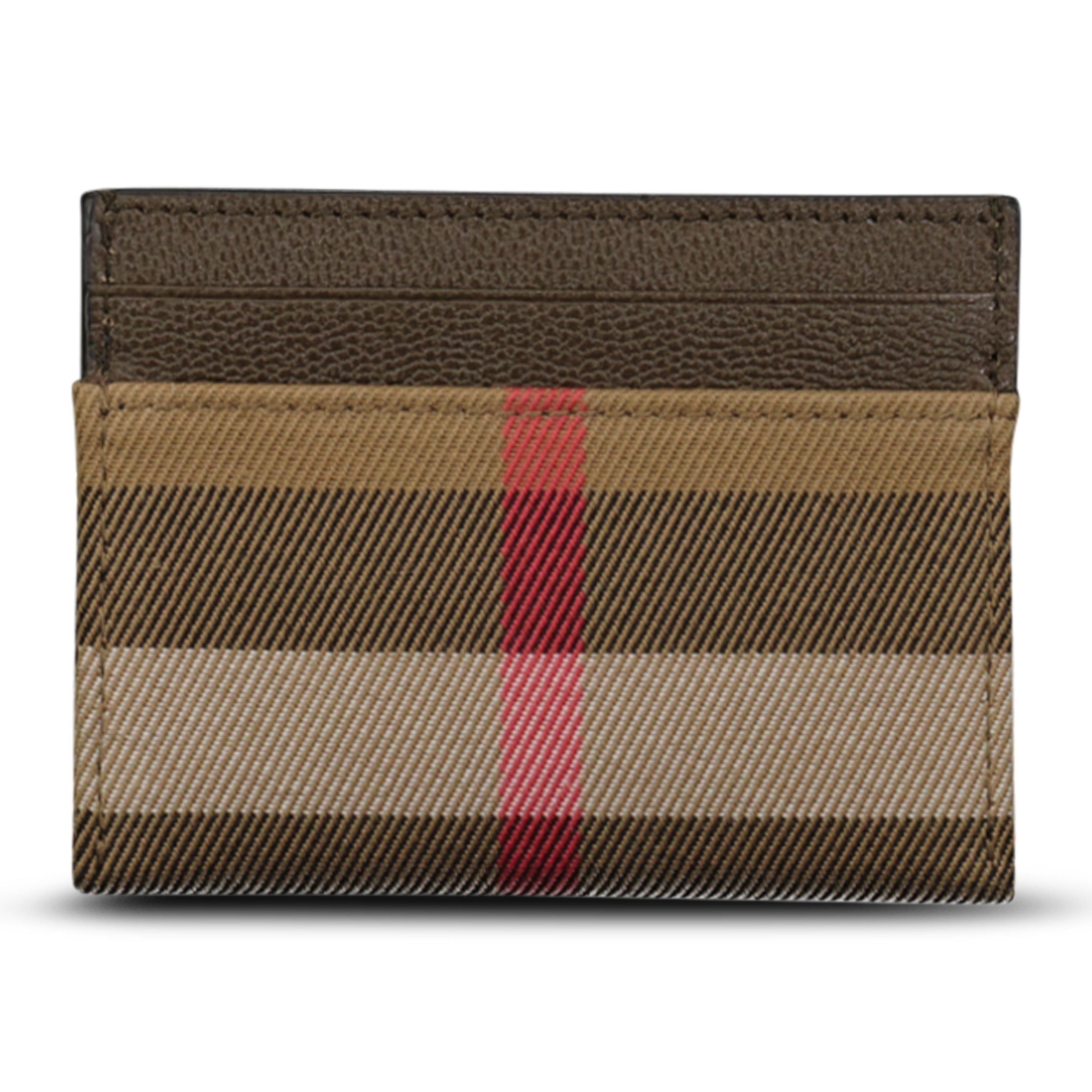 Color variation of Burberry Sandon Check Card Holder Ebony Brown