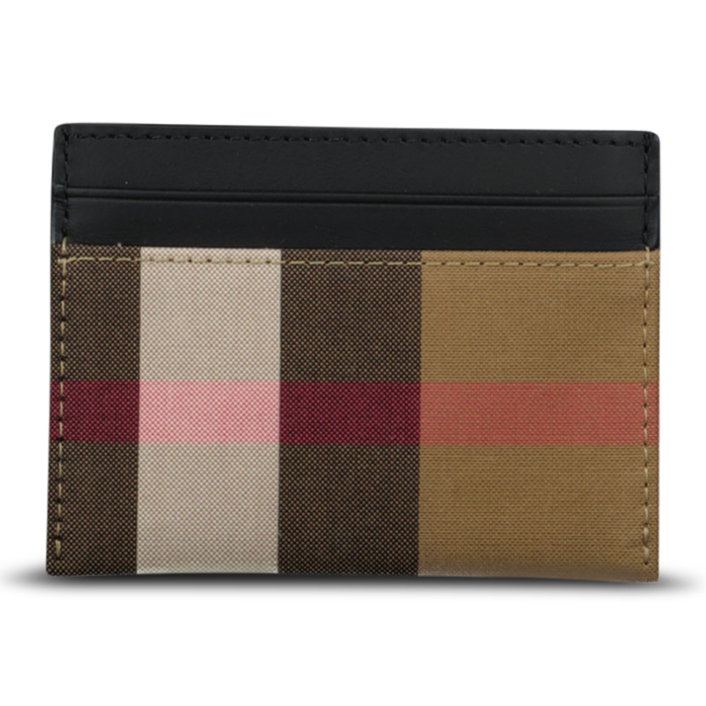 Color variation of Burberry Sandon Check Card Holder Leather Black