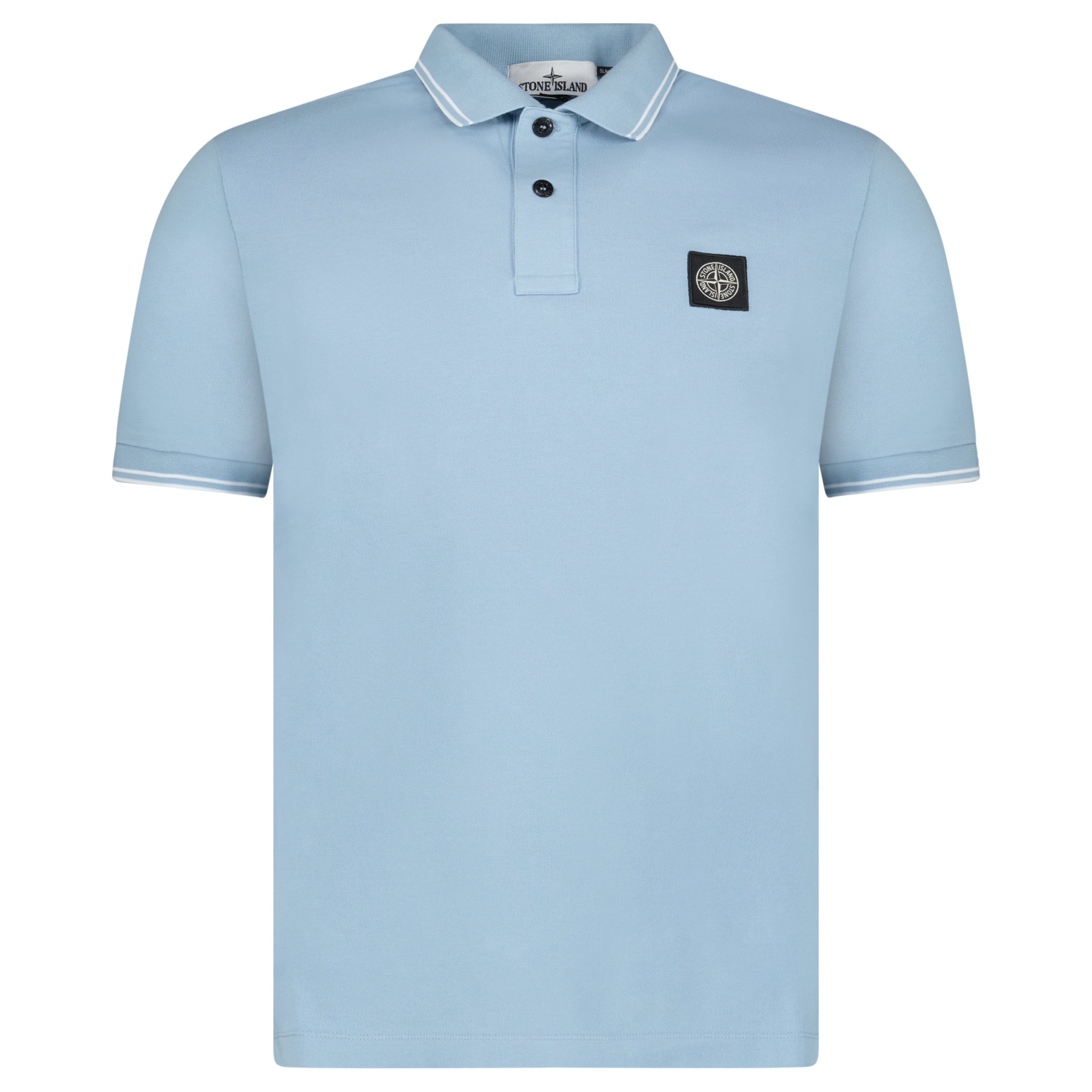 Color variation of Stone Island Compass Logo Polo Sky Blue