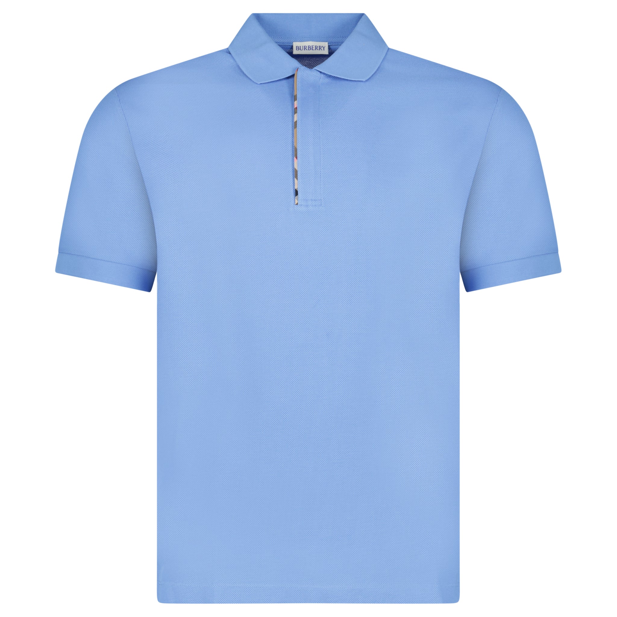 Burberry 'Hartford' Zip Check Polo Blue– chancefashionco