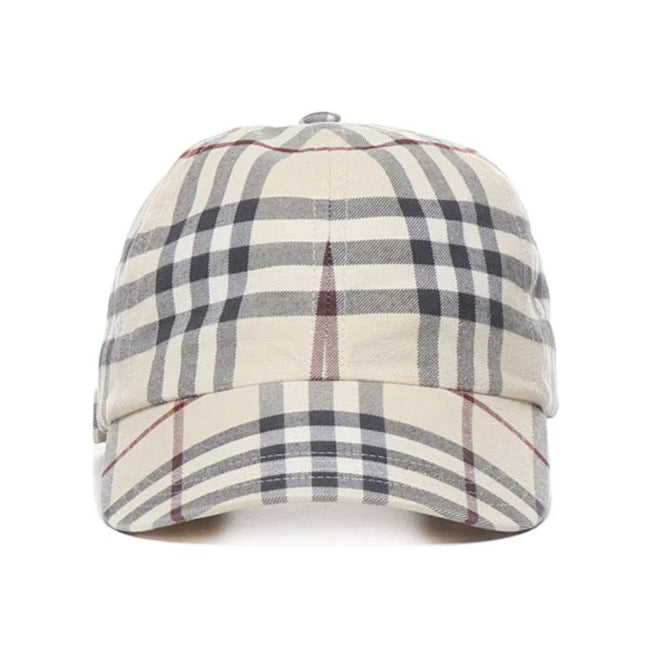 Burberry Archive Check Baseball Cap Stone - chancefashionco