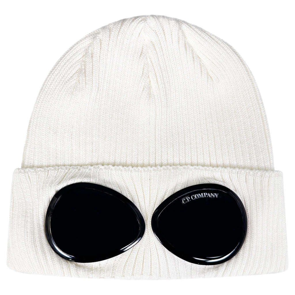 CP Company Goggle Beanie White - chancefashionco