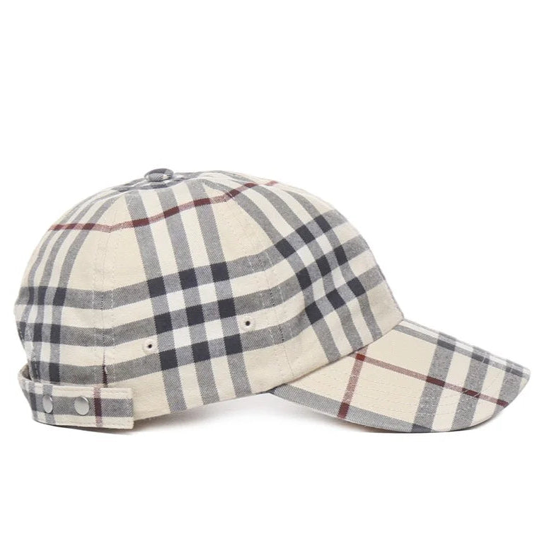 Burberry Archive Check Baseball Cap Stone - chancefashionco