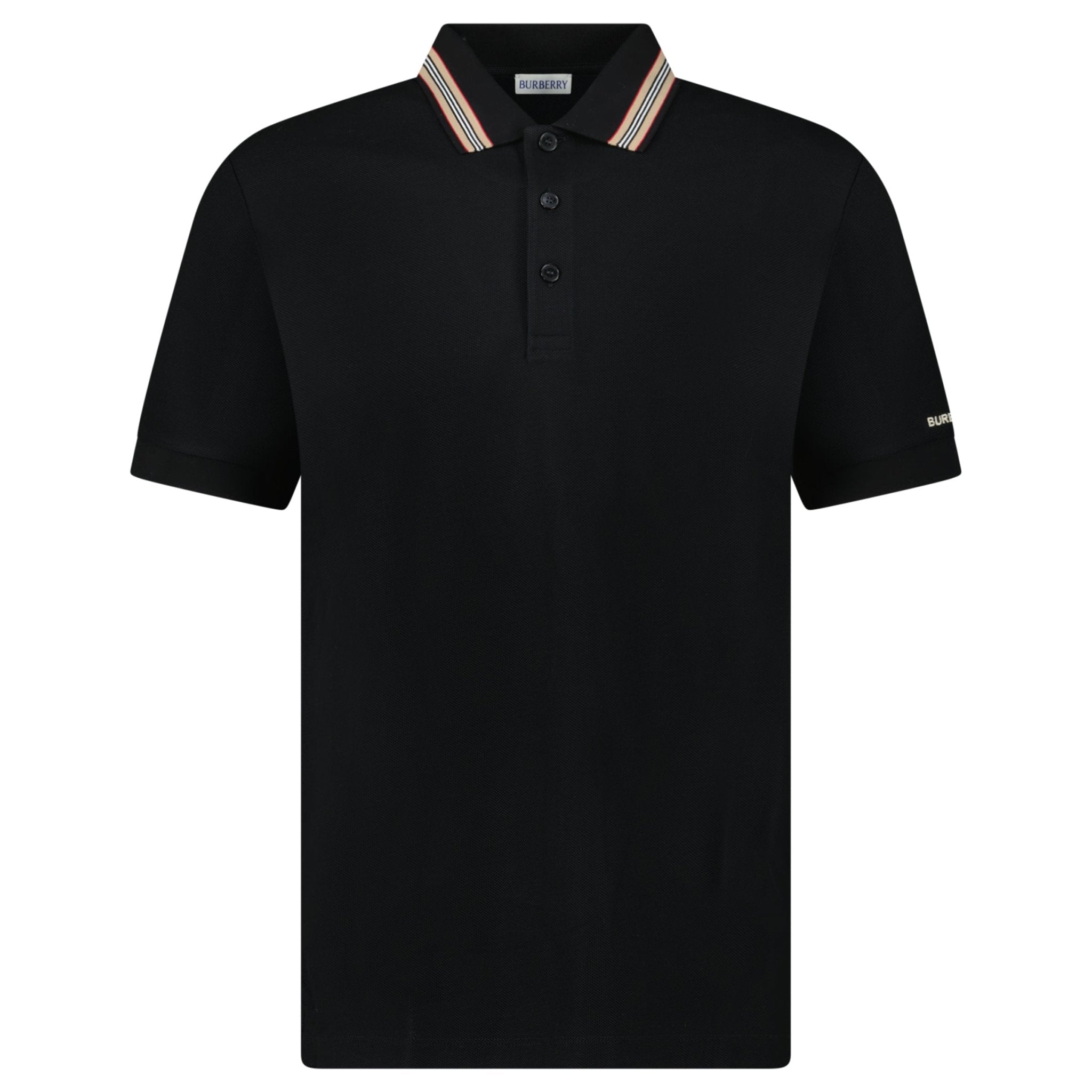 Color variation of Burberry ‘Hartford’ Striped Check Polo Black