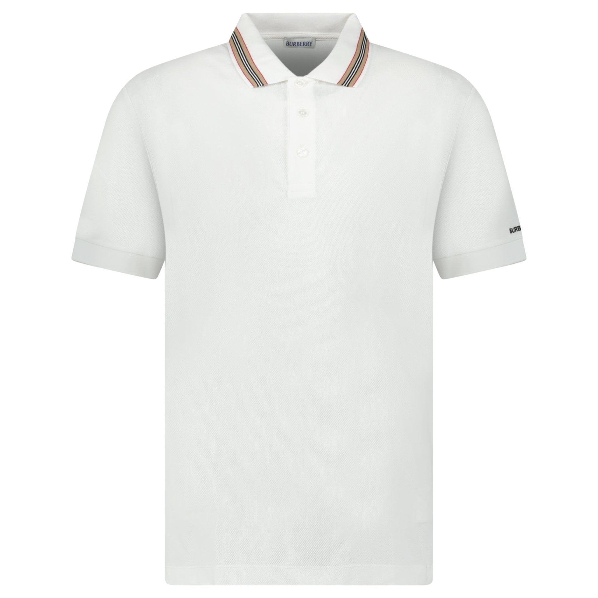 Color variation of Burberry ‘Hartford’ Striped Check Polo White