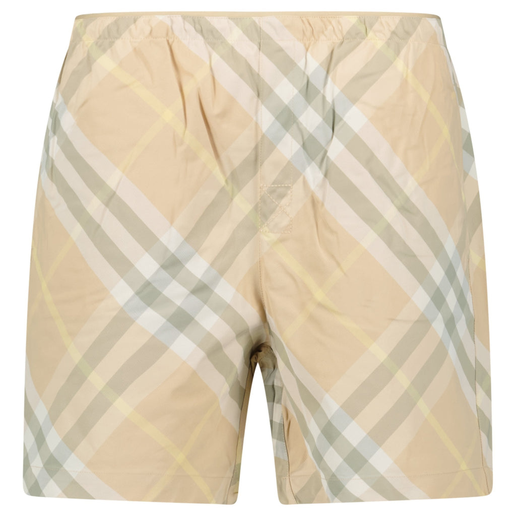 Burberry Check Swim Shorts Flax Beige - chancefashionco