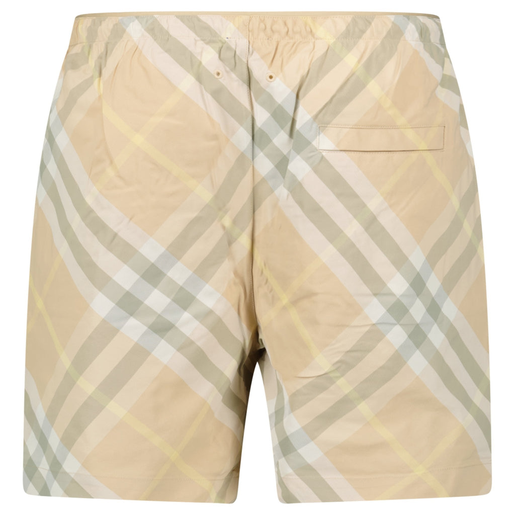 Burberry Check Swim Shorts Flax Beige - chancefashionco