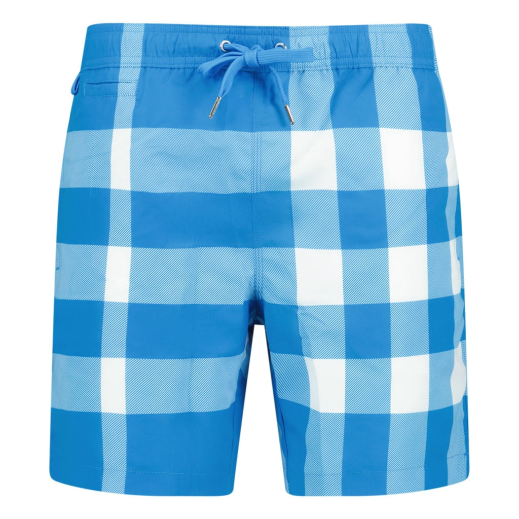 Burberry Check Swim Shorts White/Blue - chancefashionco