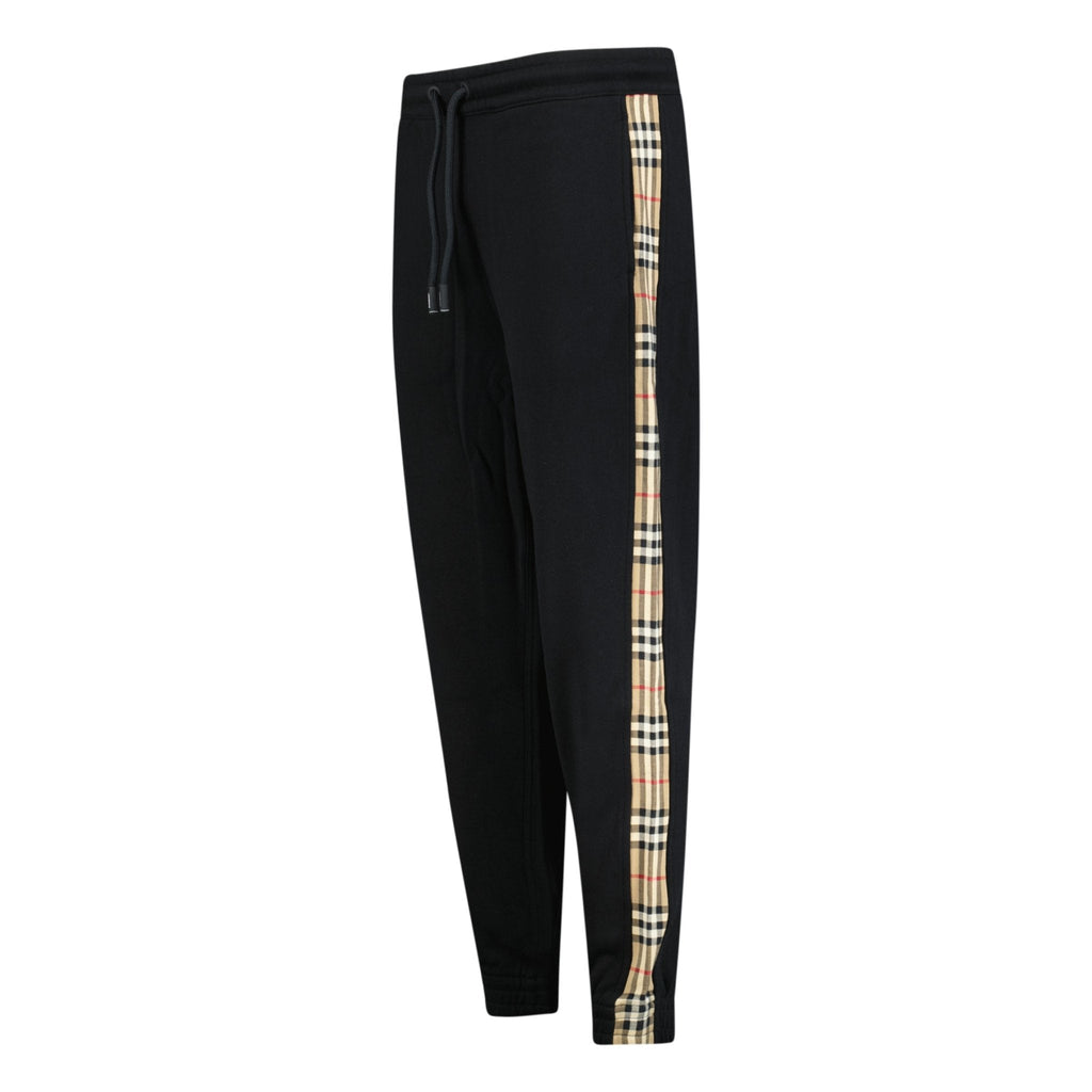 Burberry 'Checkford' Side Check Branding Sweatpants Black - chancefashionco