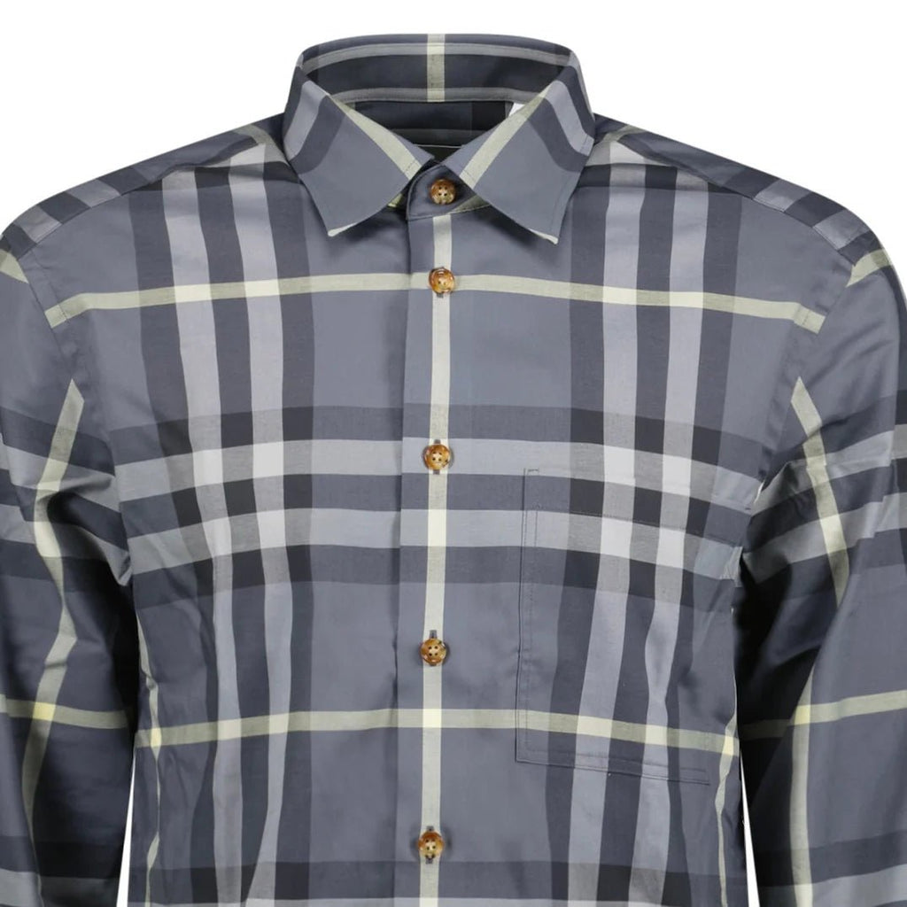 Burberry 'Claverdon' Check Shirt Grey & Black - chancefashionco