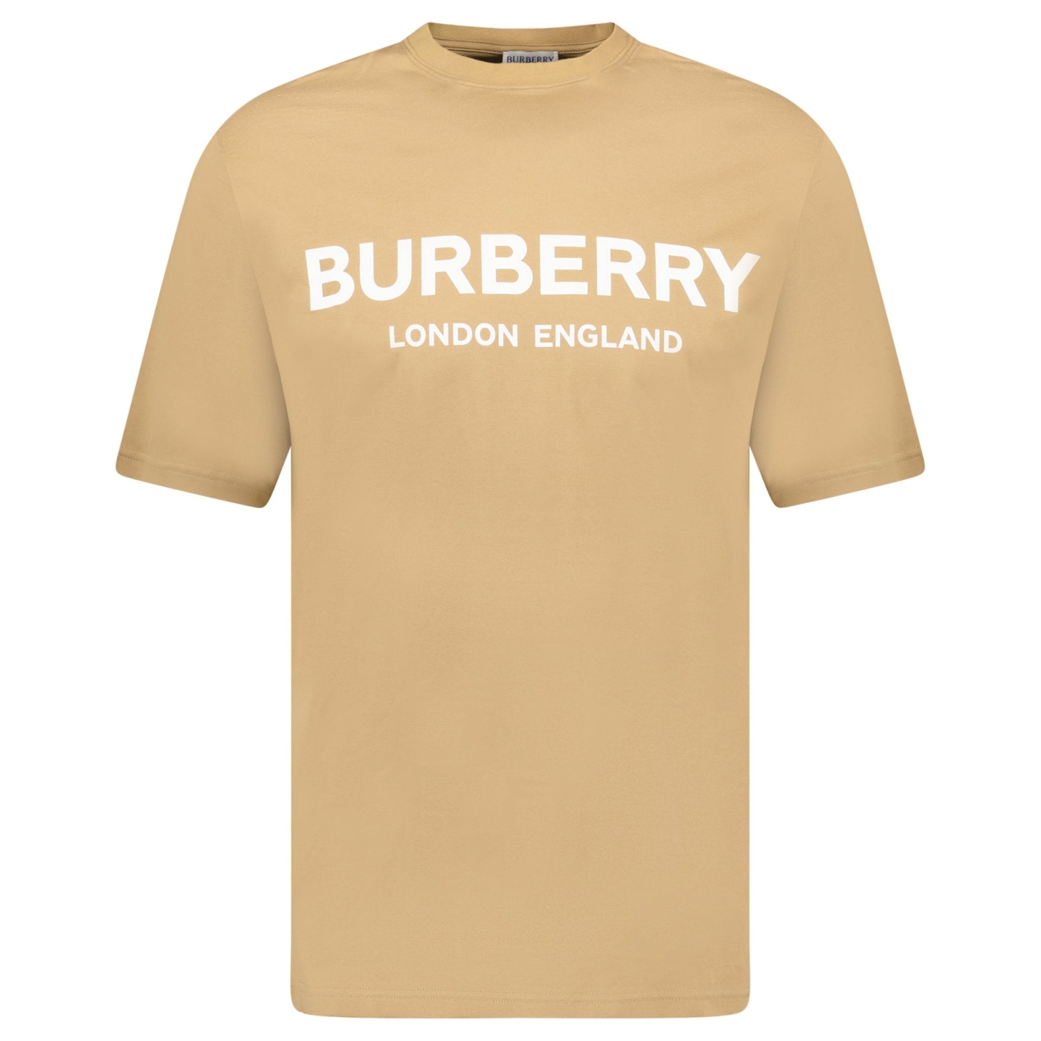 Color variation of Burberry 'Ellison' Logo Print T-Shirt Beige