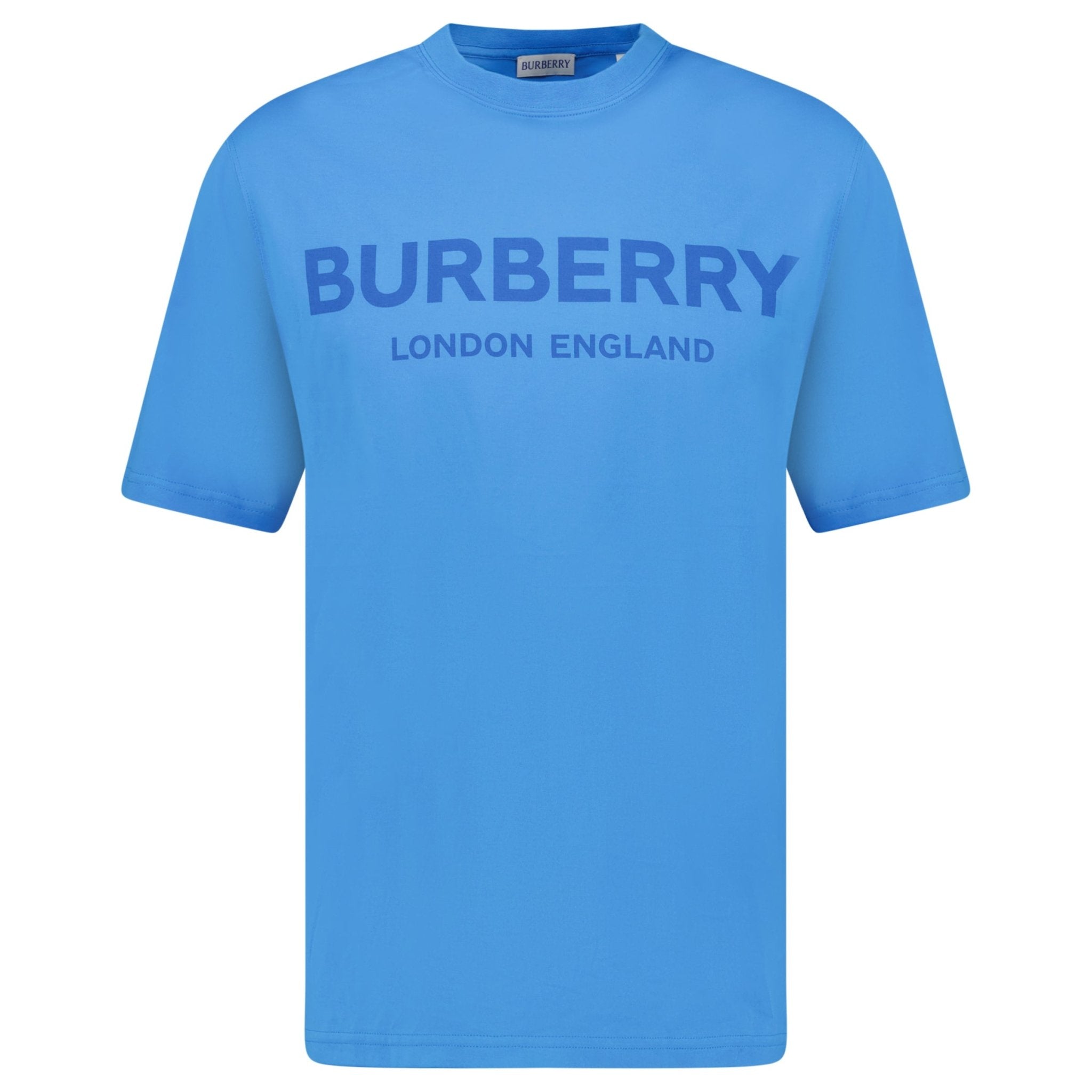 Color variation of Burberry 'Ellison' Logo Print T-Shirt Blue