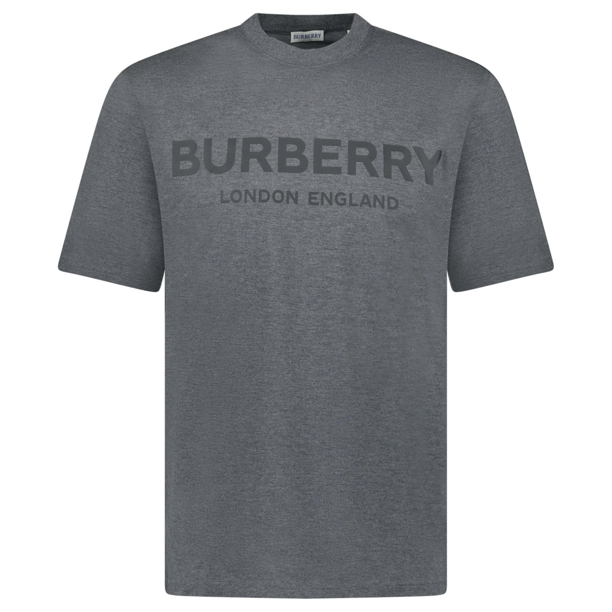 Color variation of Burberry 'Ellison' Logo Print T-Shirt Grey