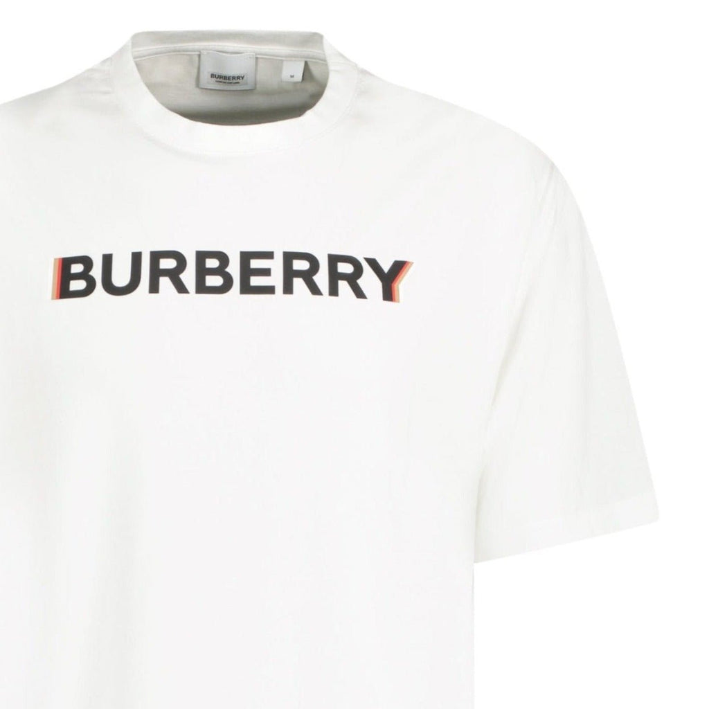 Burberry 'Ellison' Logo Print T-Shirt White - chancefashionco