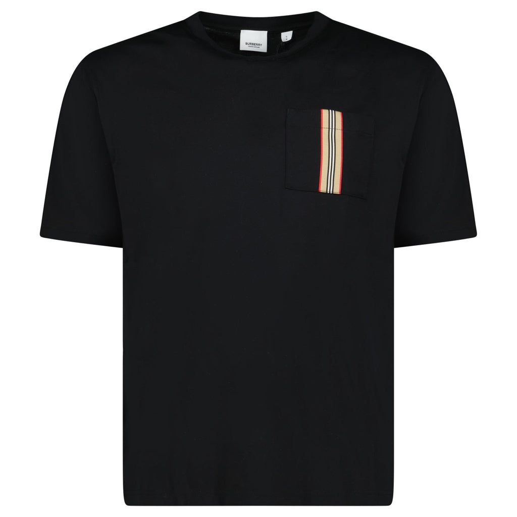 Burberry 'Ellison' Stripe Pocket T-Shirt Black - chancefashionco