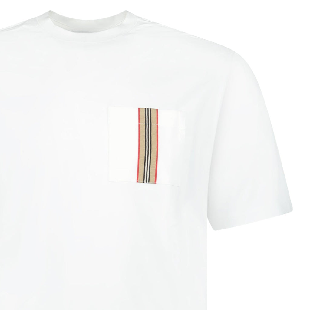Burberry 'Ellison' Stripe Pocket T-Shirt White - chancefashionco