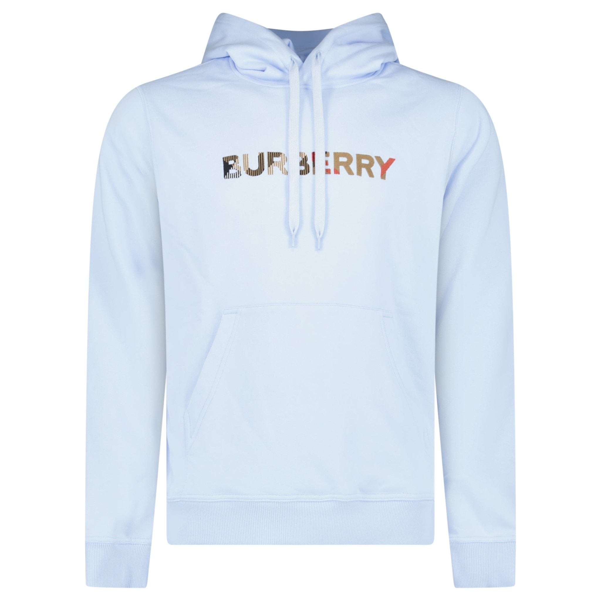 Color variation of Burberry Logo Embroidered Hoodie Light Blue