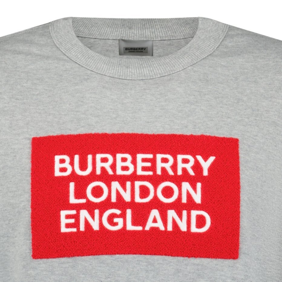 Burberry Fawson Logo Print Sweatshirt Grey - chancefashionco