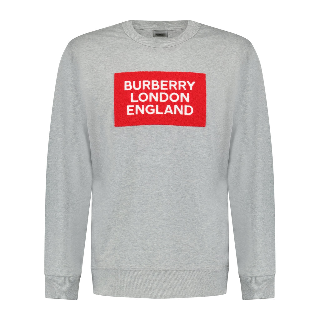 Burberry Fawson Logo Print Sweatshirt Grey - chancefashionco