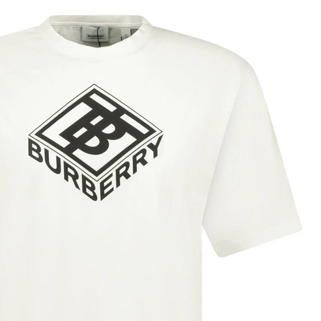 Burberry Graphic Logo Print T-Shirt White - chancefashionco