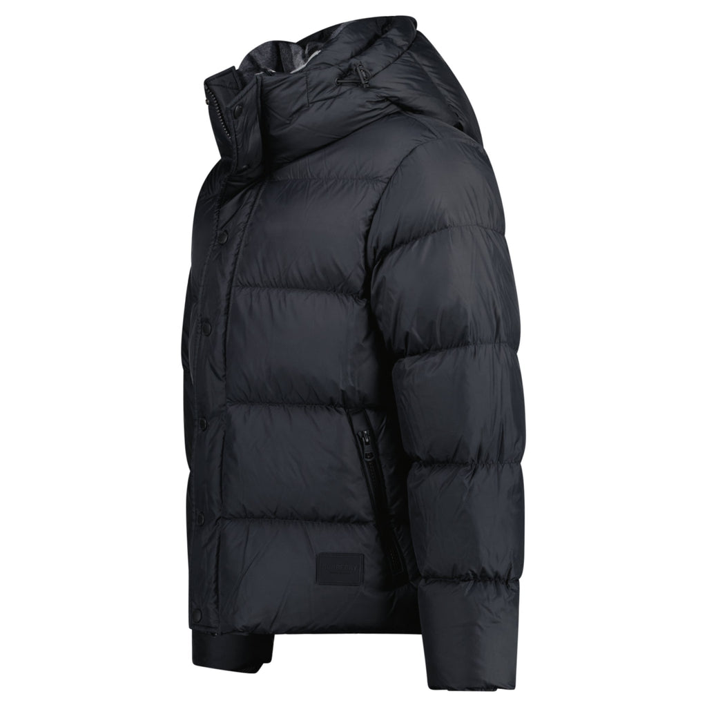 Burberry 'Halsby' Hooded Check Down Jacket Black - chancefashionco